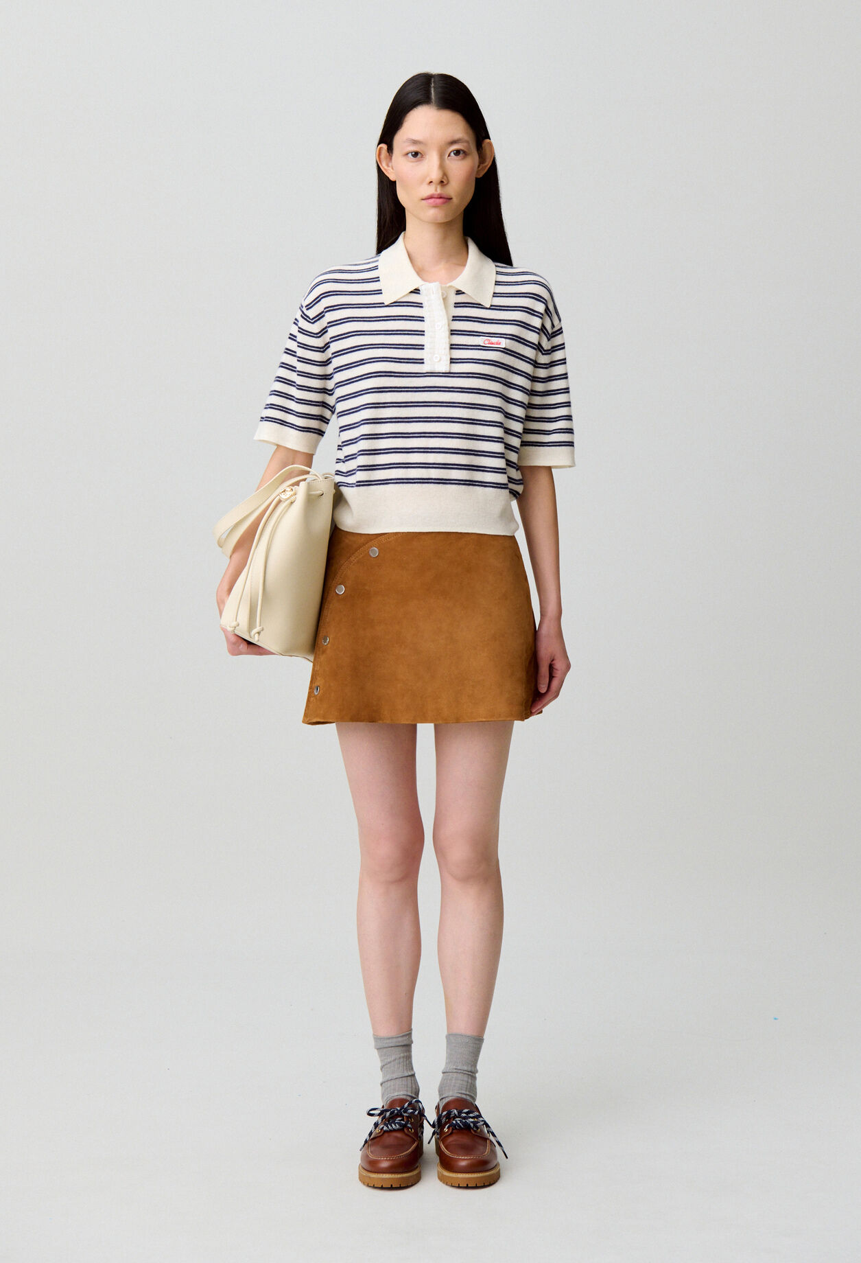 Gestreiftes Strickpolo