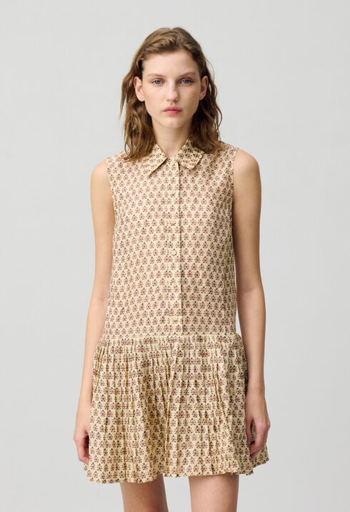 Kurzärmliges Kleid mit Print