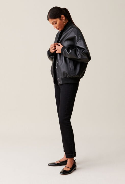 Leder-Bomberjacke Jean Toto
