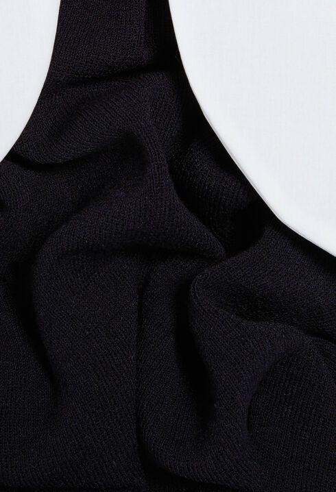 Kurzes Strickkleid Marineblau