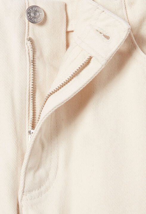 Denim-Jeans aus Baumwolle, Ecru