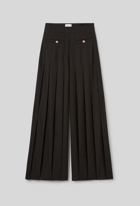 Weite Hose mit Falten