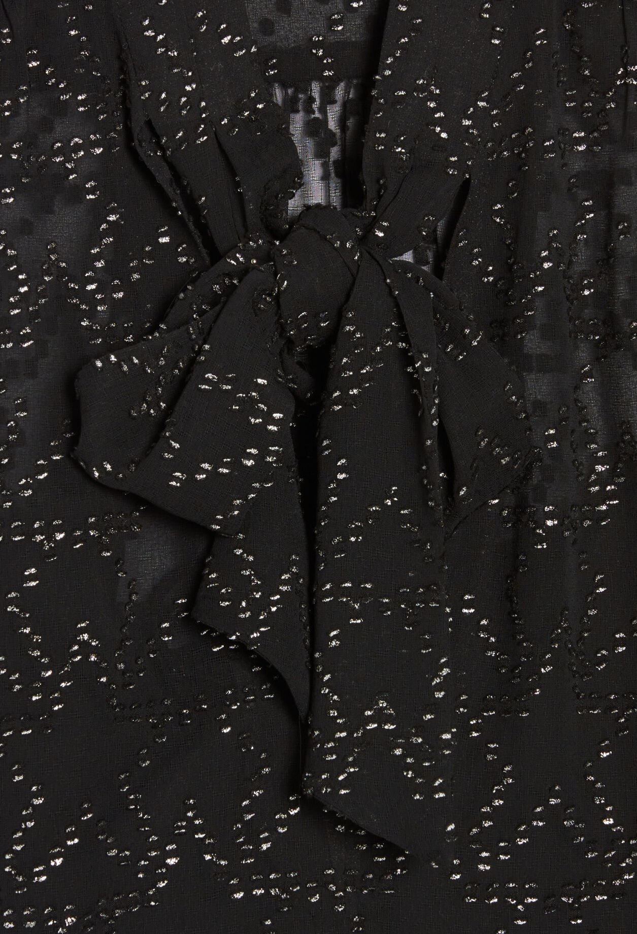 Bluse mit Sterne und Lavalierkragen