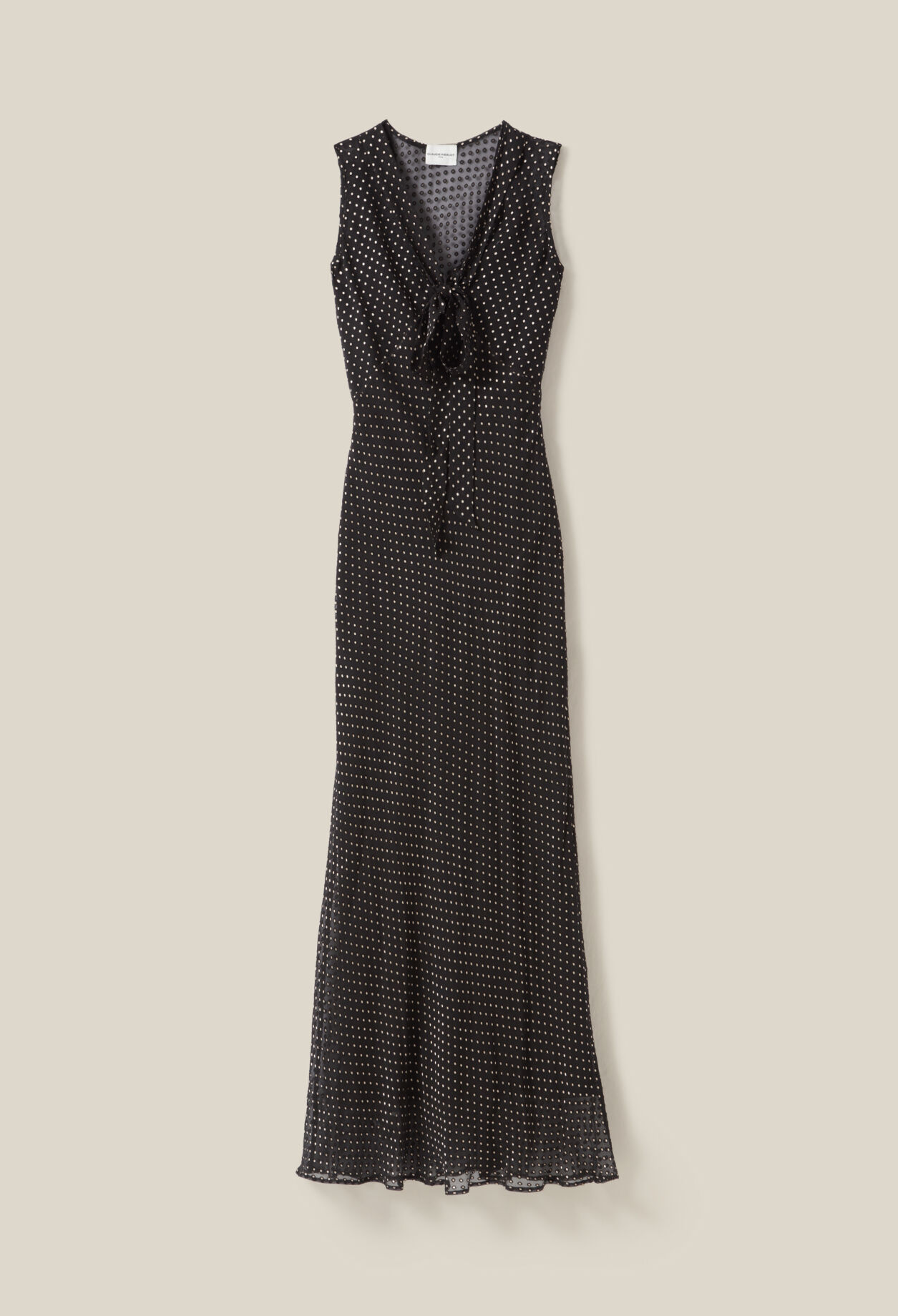 Langes transparentes Kleid Punkten