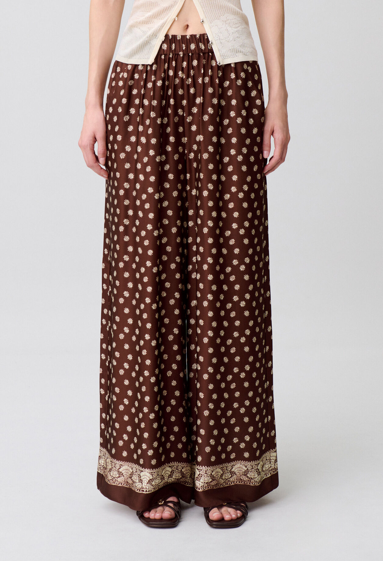 Flie&szlig;ende Hose mit Print
