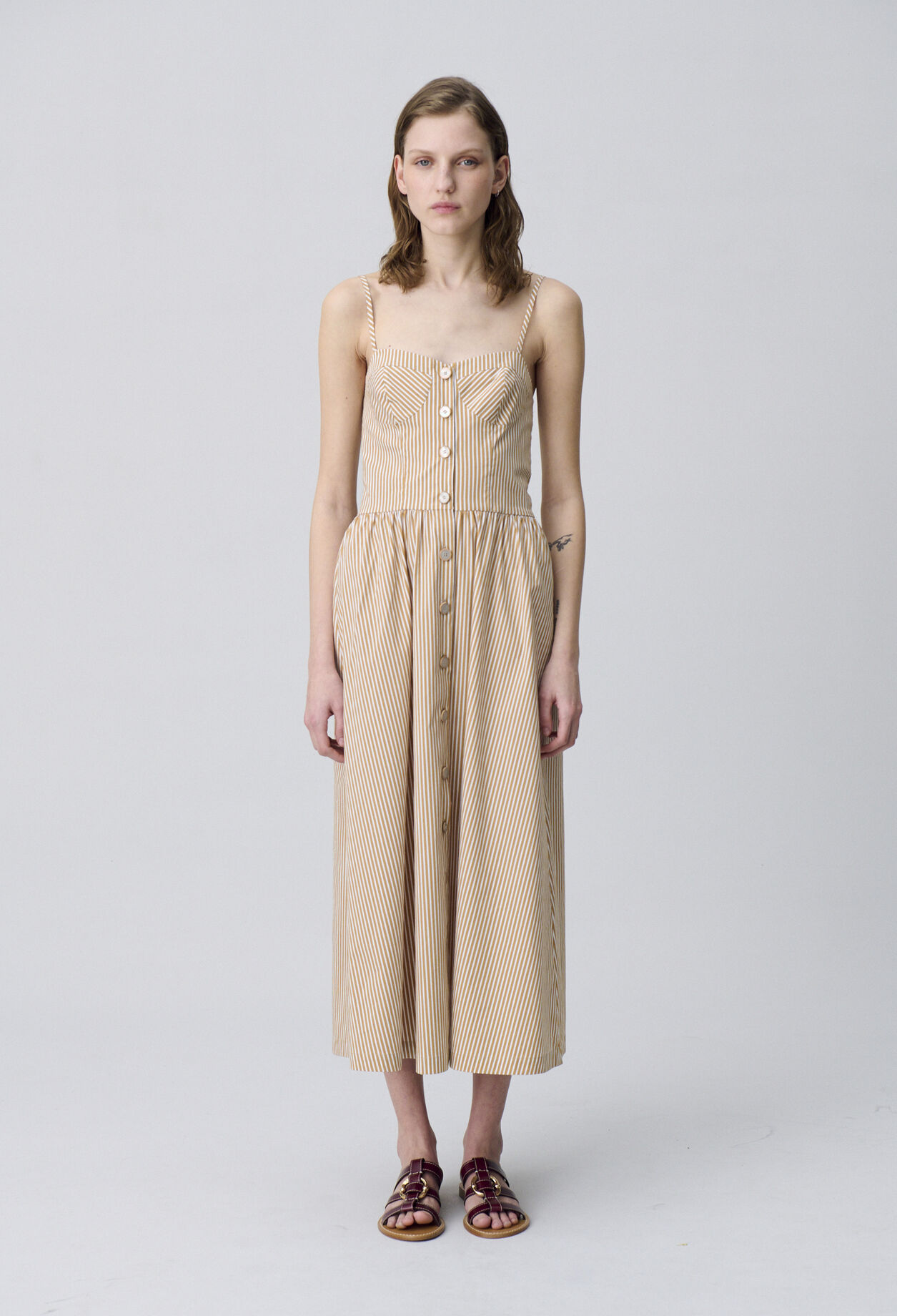 Gestreiftes Maxikleid