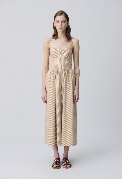 Gestreiftes Maxikleid