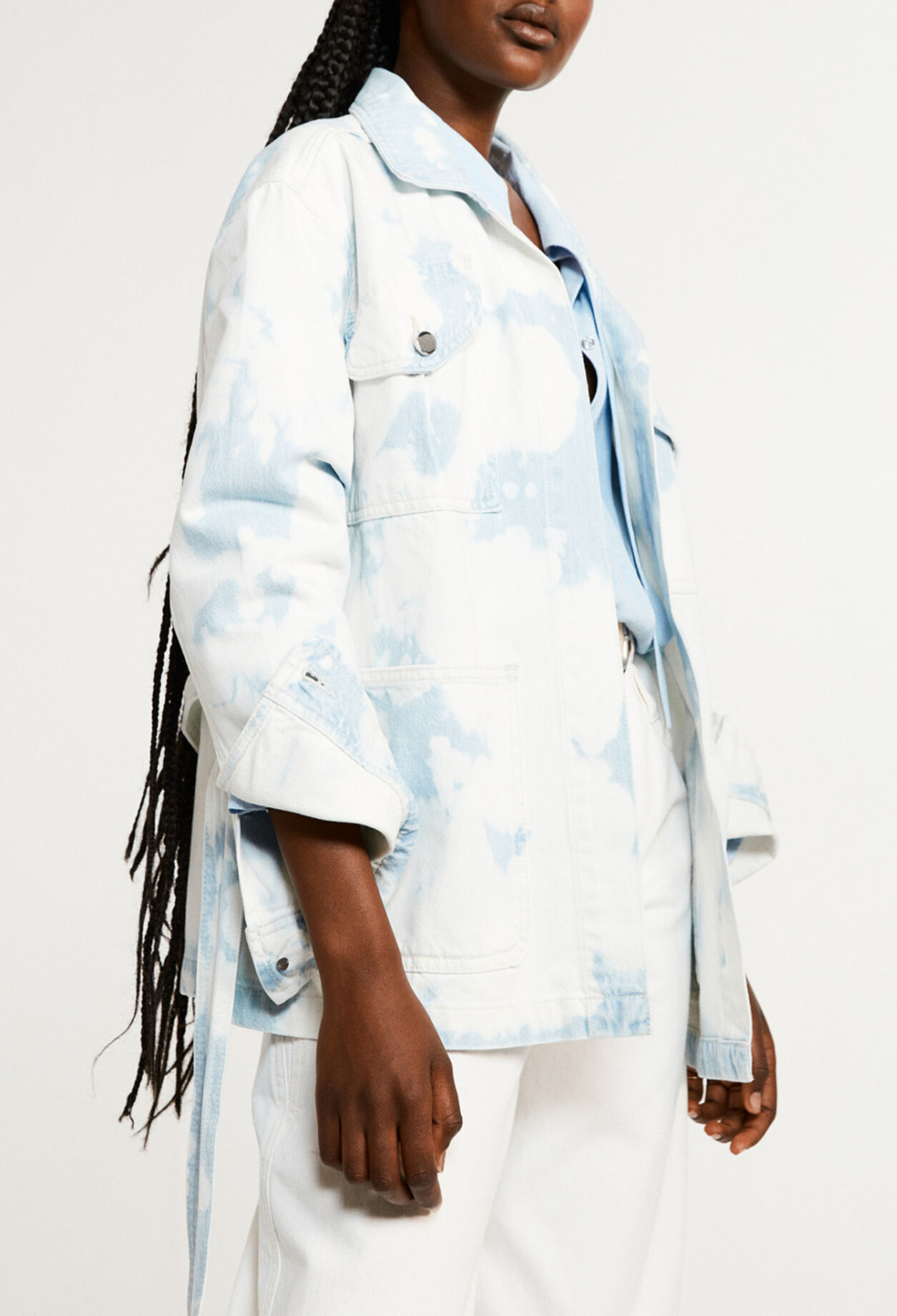 Jeansjacke mit langen Ärmeln