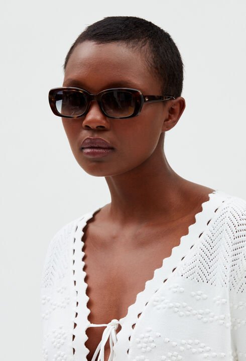 Rechteckige Sonnenbrille