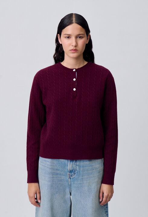 Tunisischer Kragenpullover