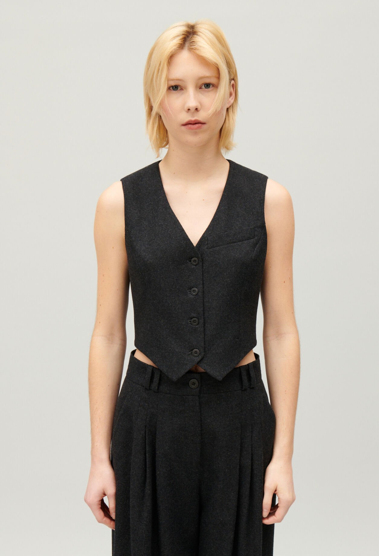 Anzugweste grau meliert