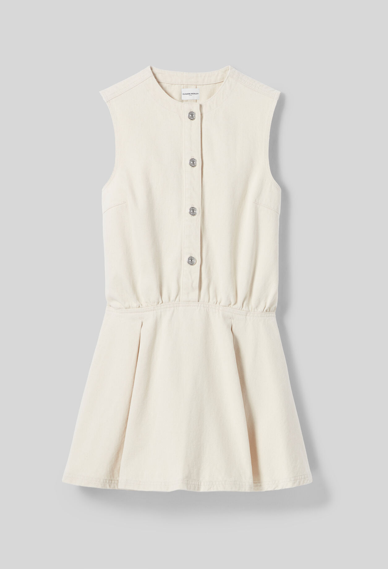 Helles ausgestelltes Jeanskleid