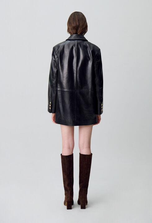 Weite Lederjacke