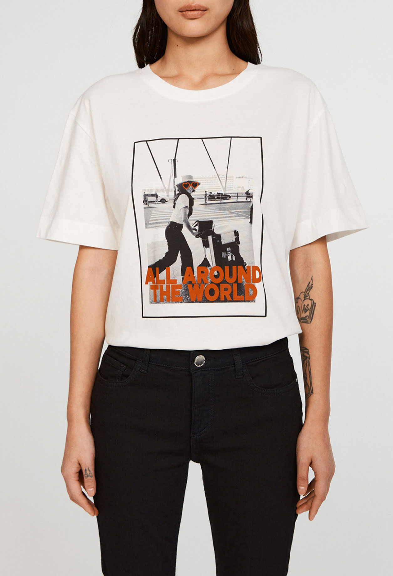 T-Shirt mit Siebdruck aus Bio-Baumwolle