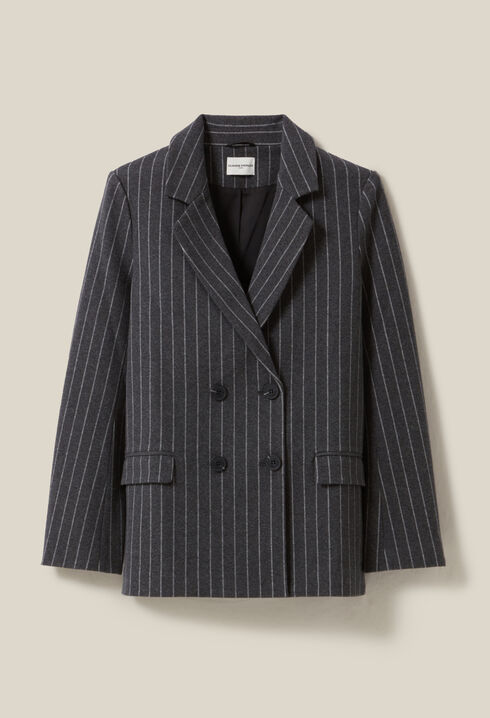 Oversized gestreifter Blazer
