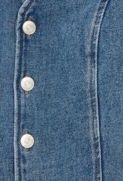 Ärmelloses Denim-Top Blau