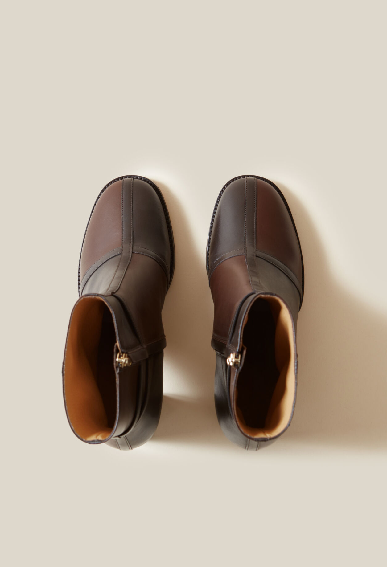 Patchwork-Lacklederstiefel