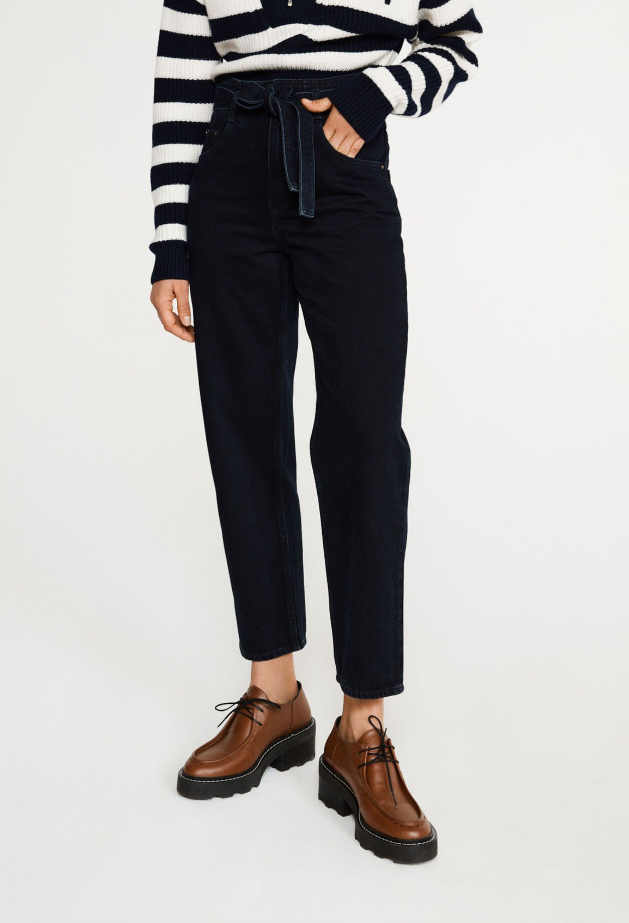 Raw-Jeans, cropped