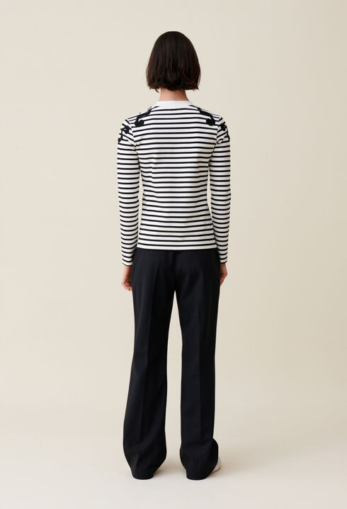 Ecru matrosenshirt Viskose