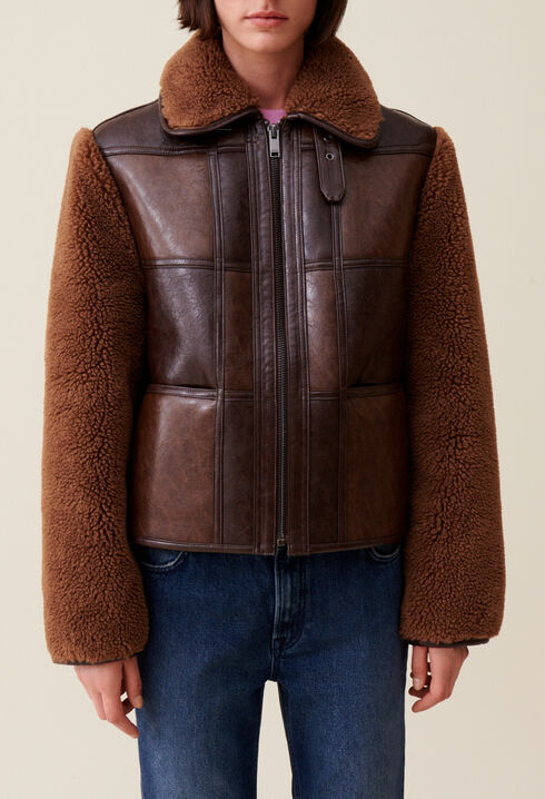 Kurze zweifarbige Jacke