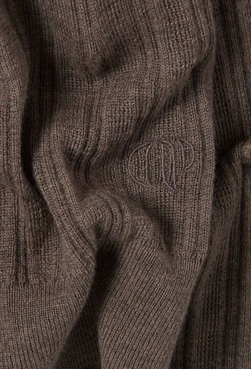 Gerippter Polopullover