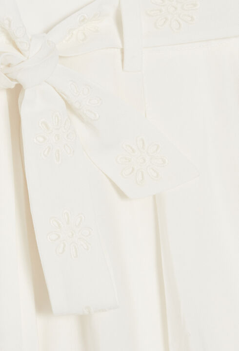 Bestickte Shorts in High Waist-Passform