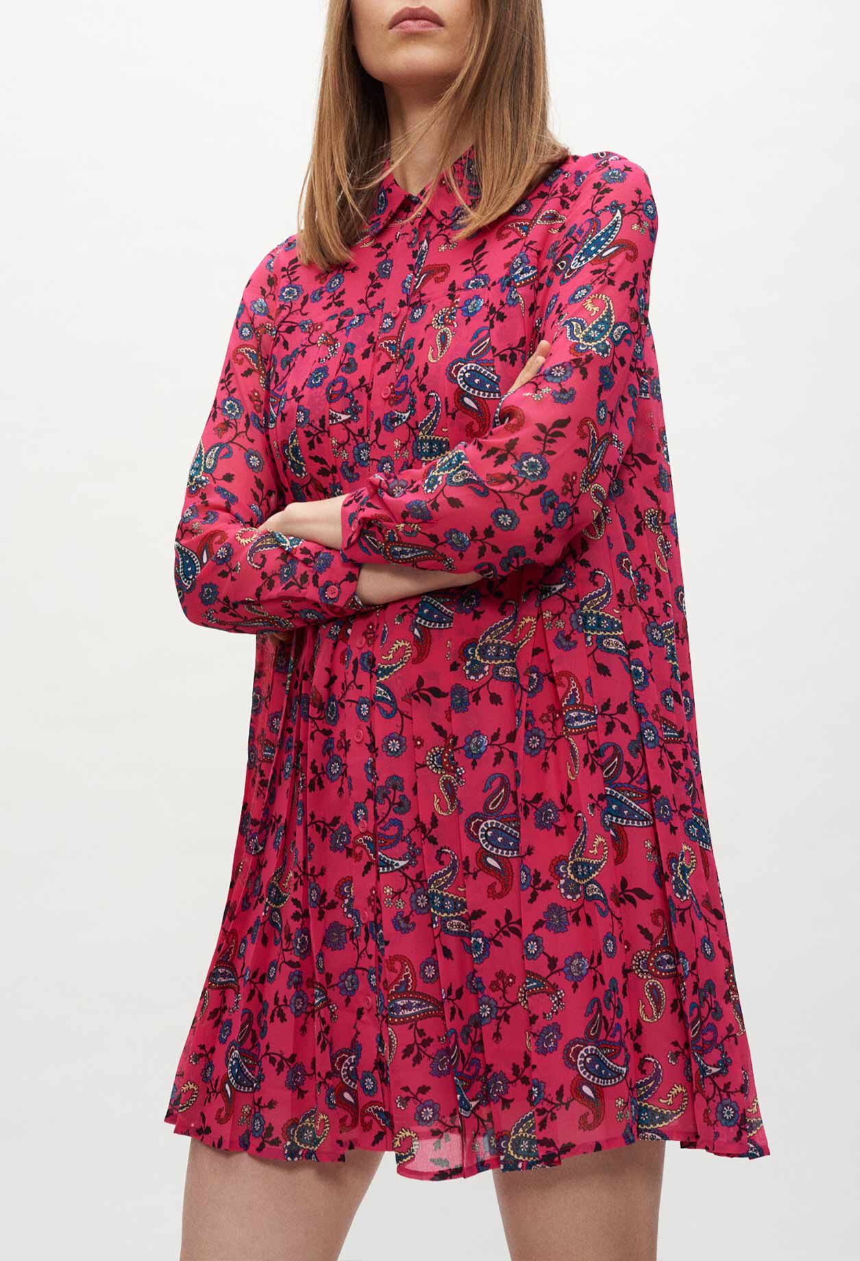 Hemdkleid mit Paisley-Muster