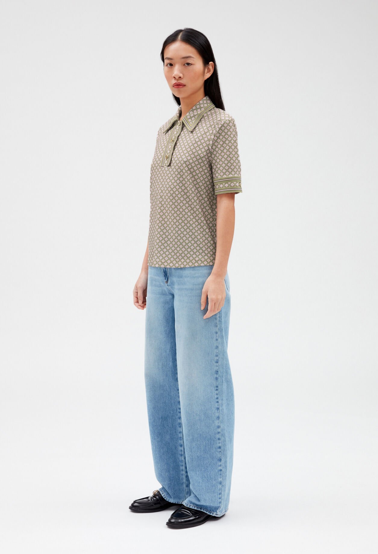 Kurzärmeliges Polo-Shirt, rosa