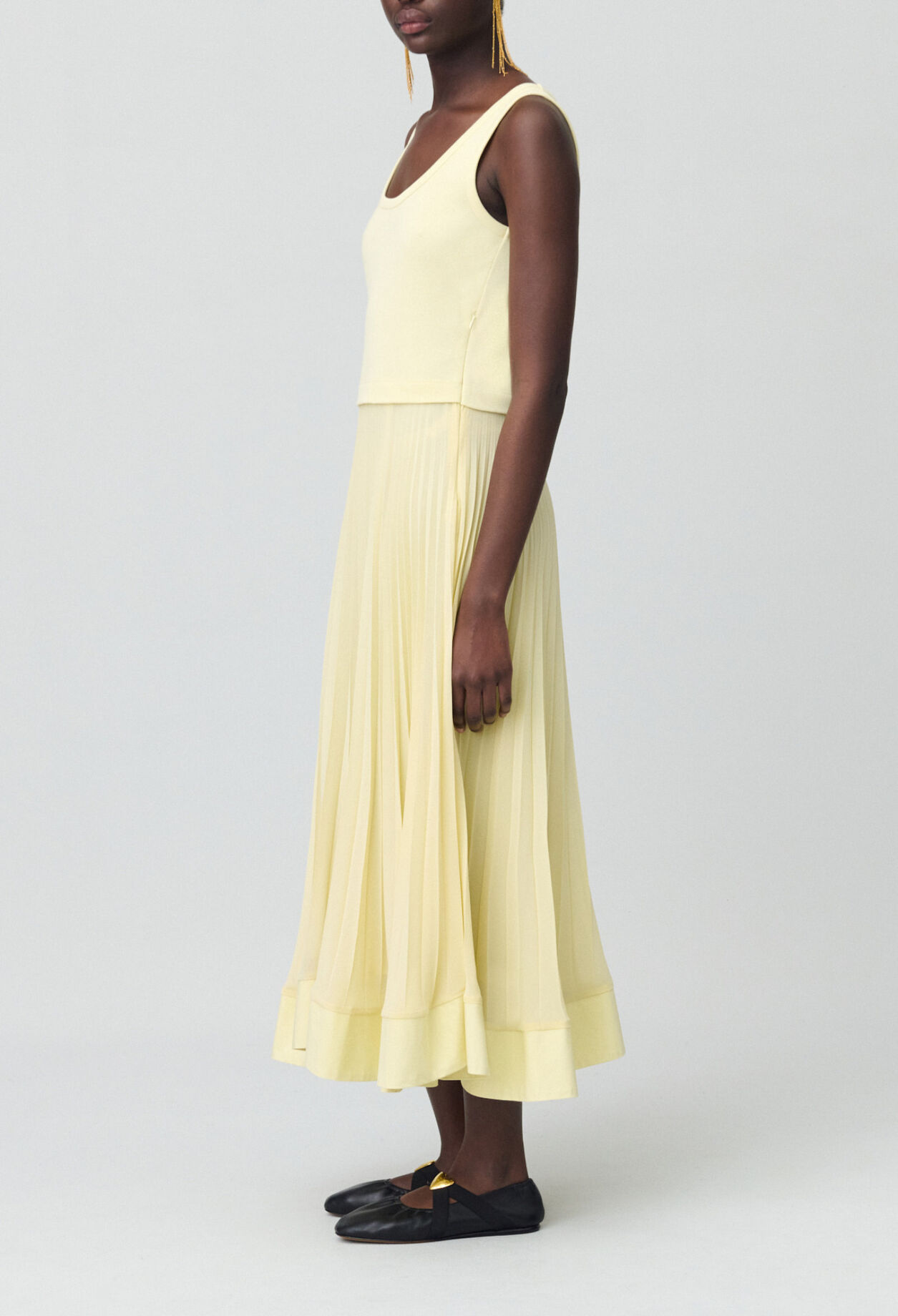 Langes Trompe-l'&oelig;il-Kleid