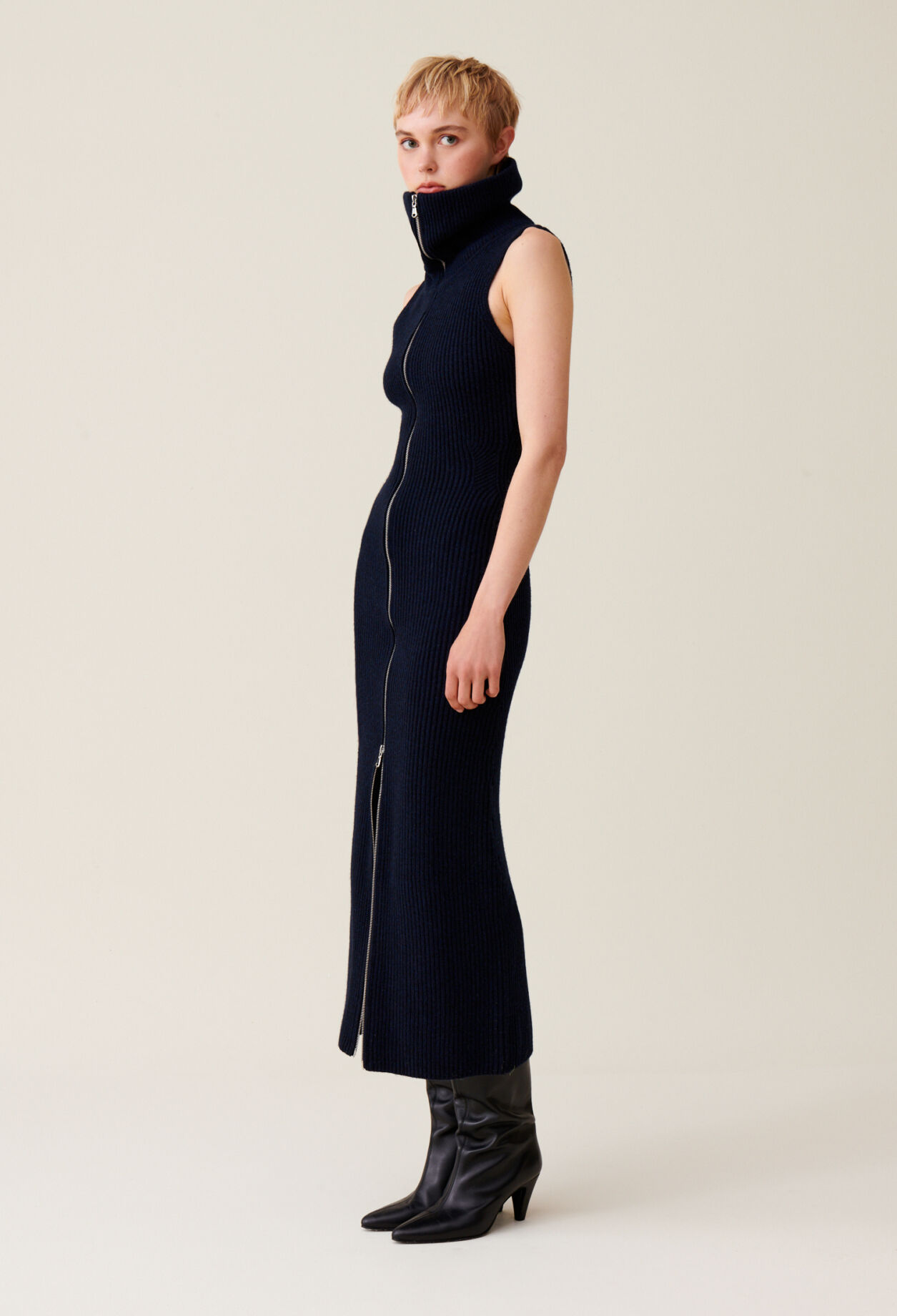 Strickkleid mit Reißverschluss