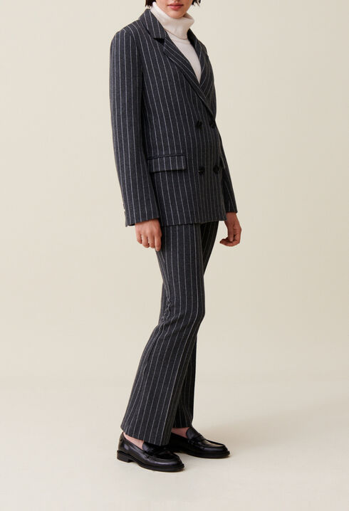 Oversized gestreifter Blazer