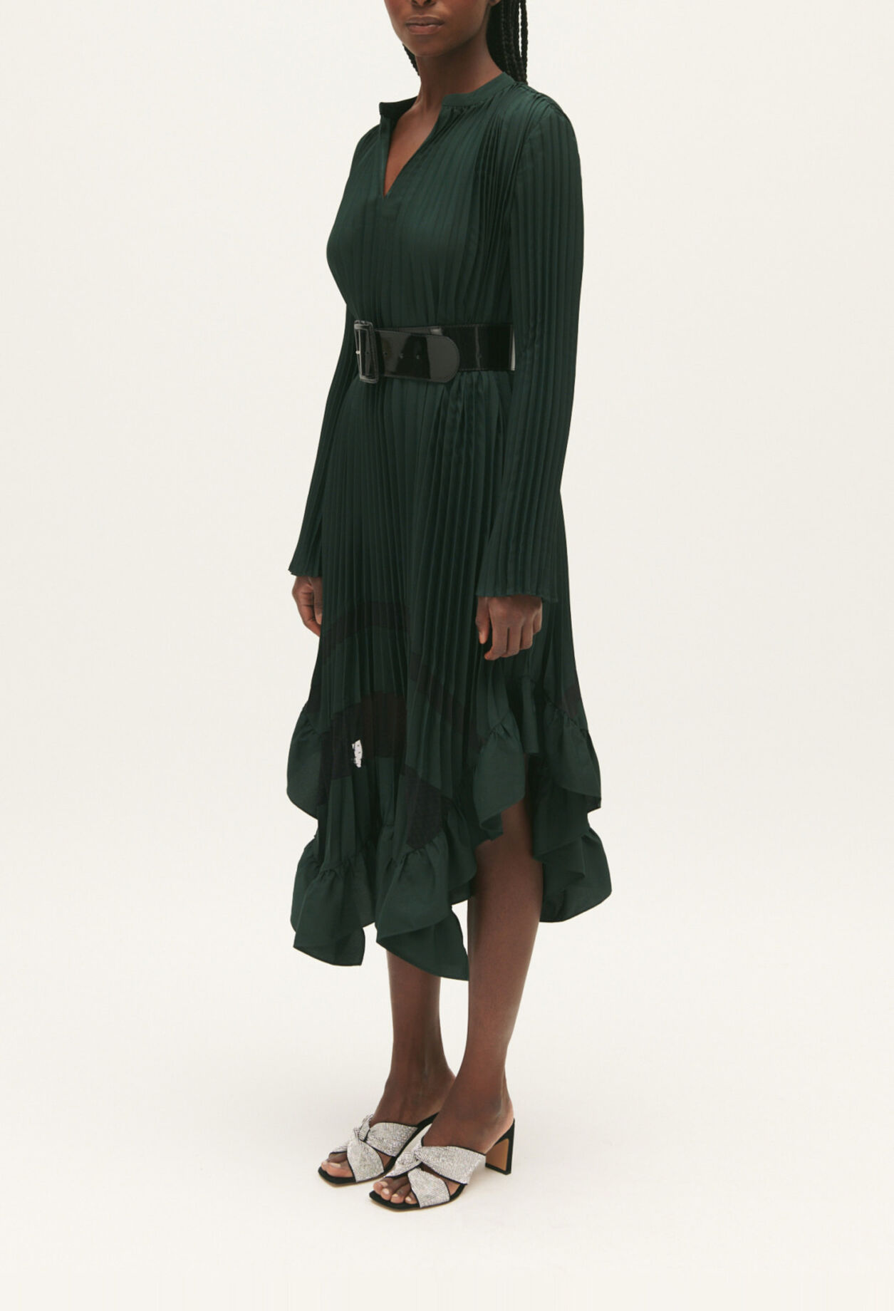 Plissiertes Midikleid