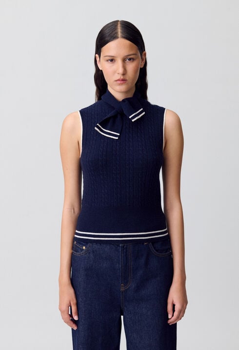 Ärmelloser Pullover