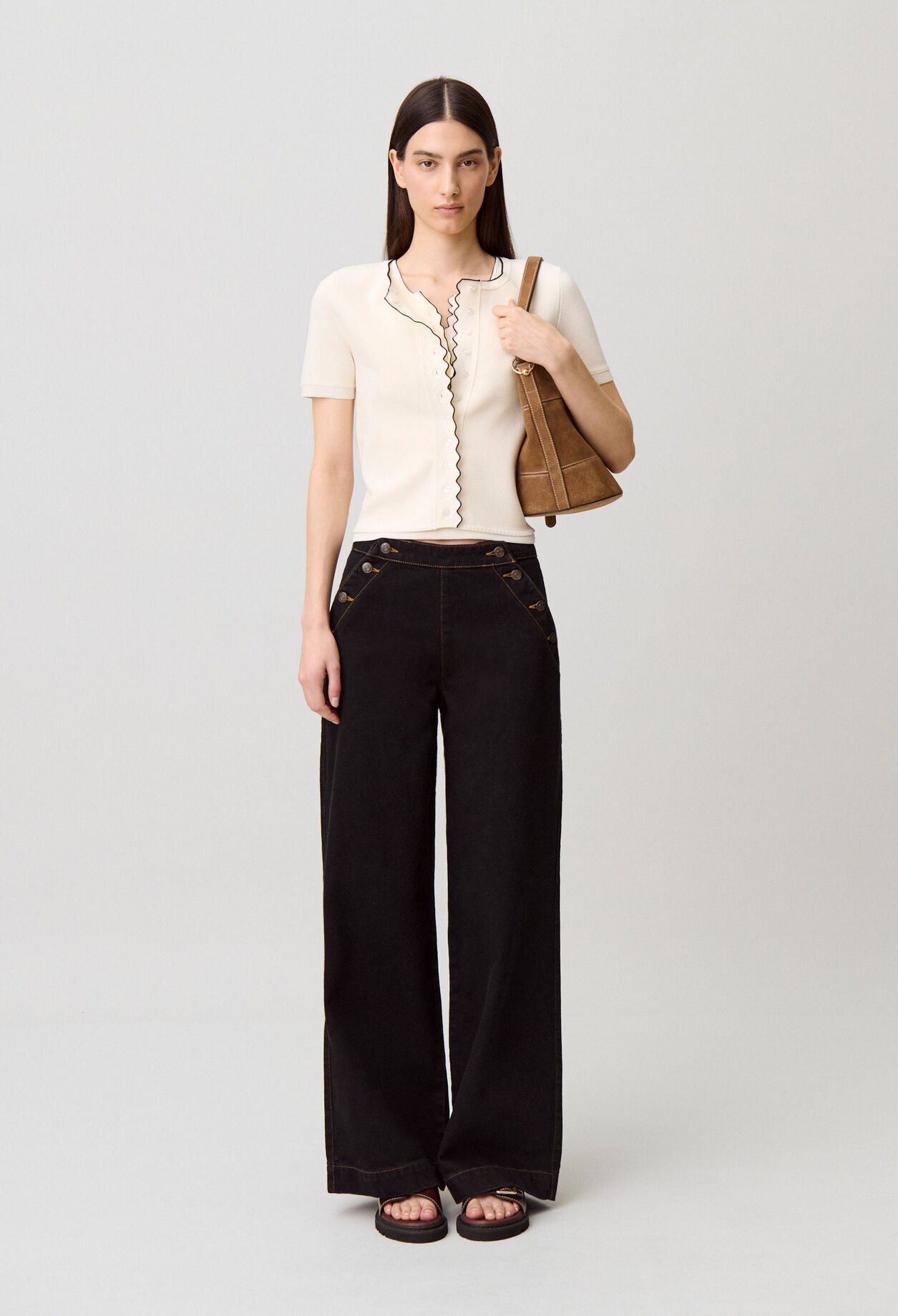 Kontrast-Strickcardigan