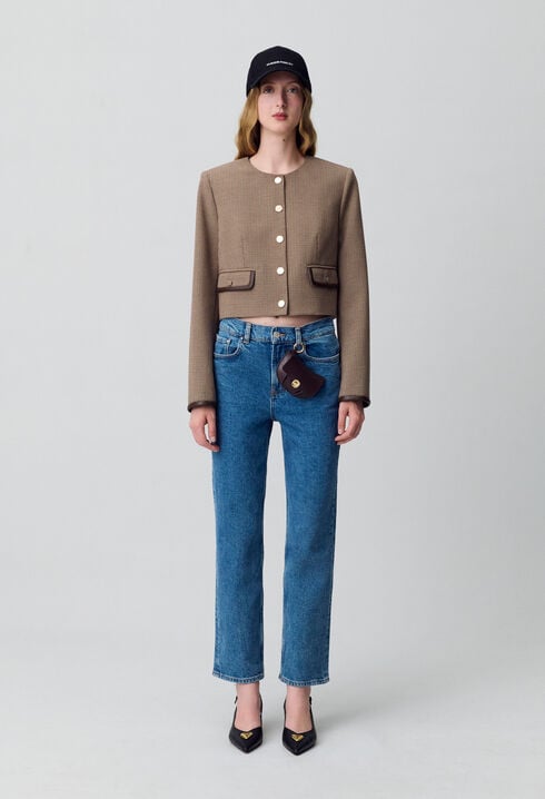 Jeans Toto slim 7/8 blau verwaschen