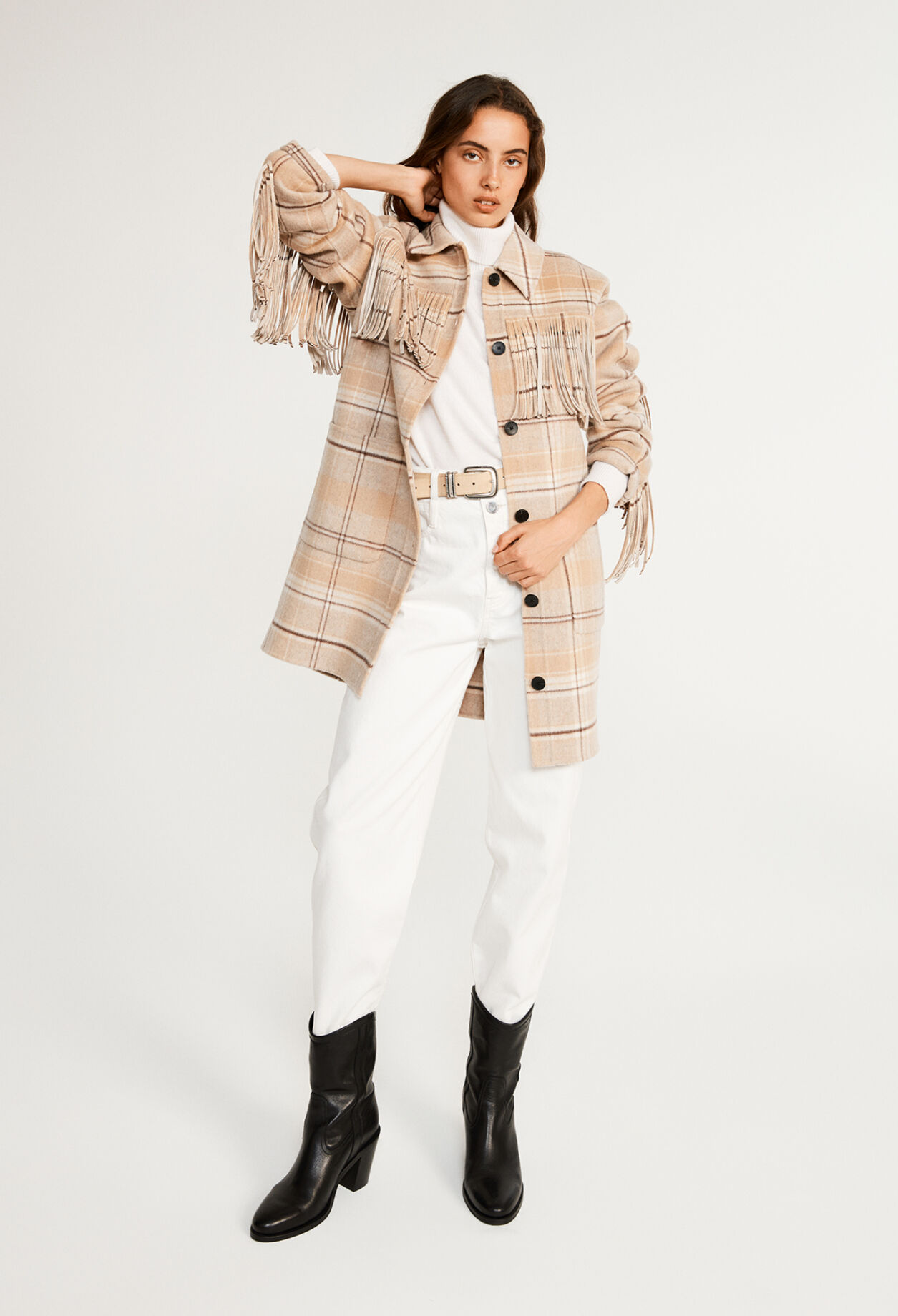 Oversize-Jacke mit Karomuster