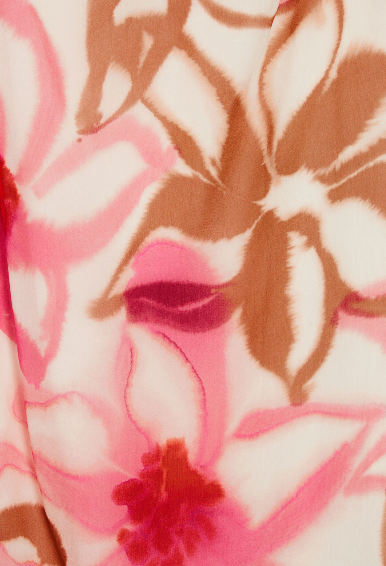 Midikleid aus Seide mit Printmuster