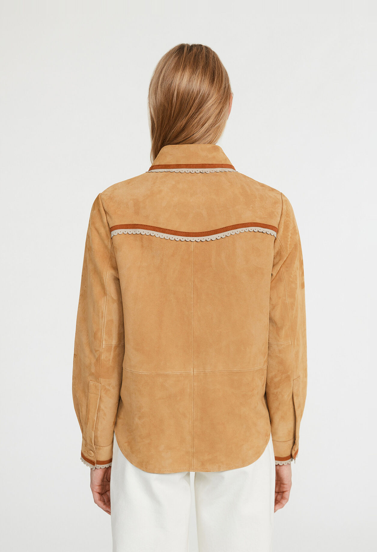 Overshirt aus Veloursleder 