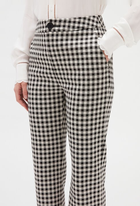 Karierte Hose, zweifarbig