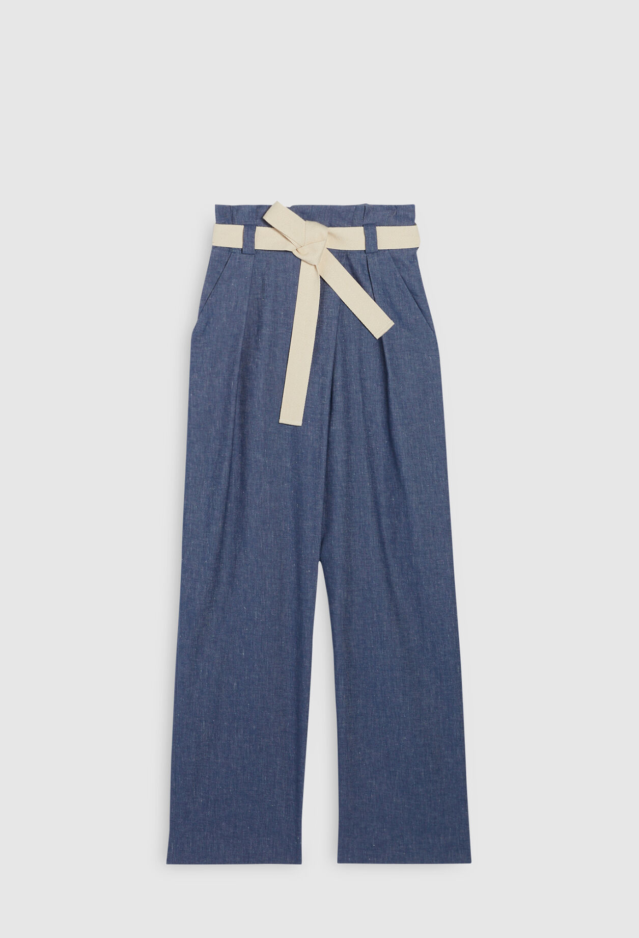 Paperbag-Hose mit hoher Taille