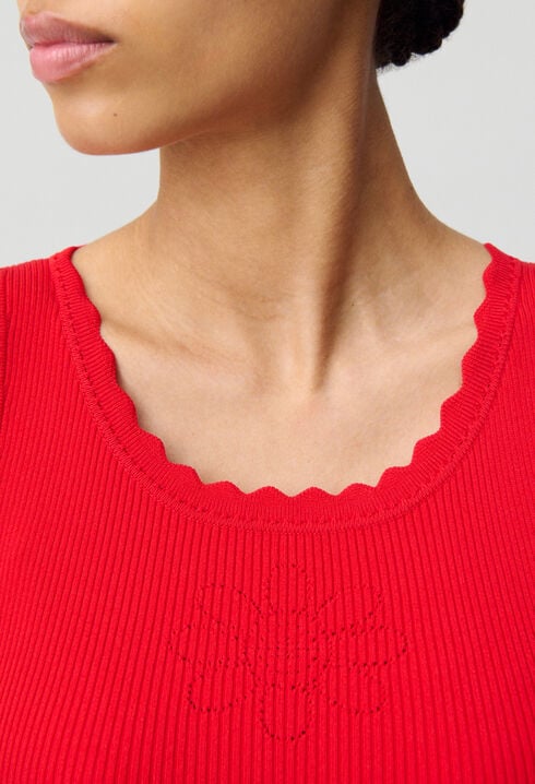 Rüschen-Strickkleid