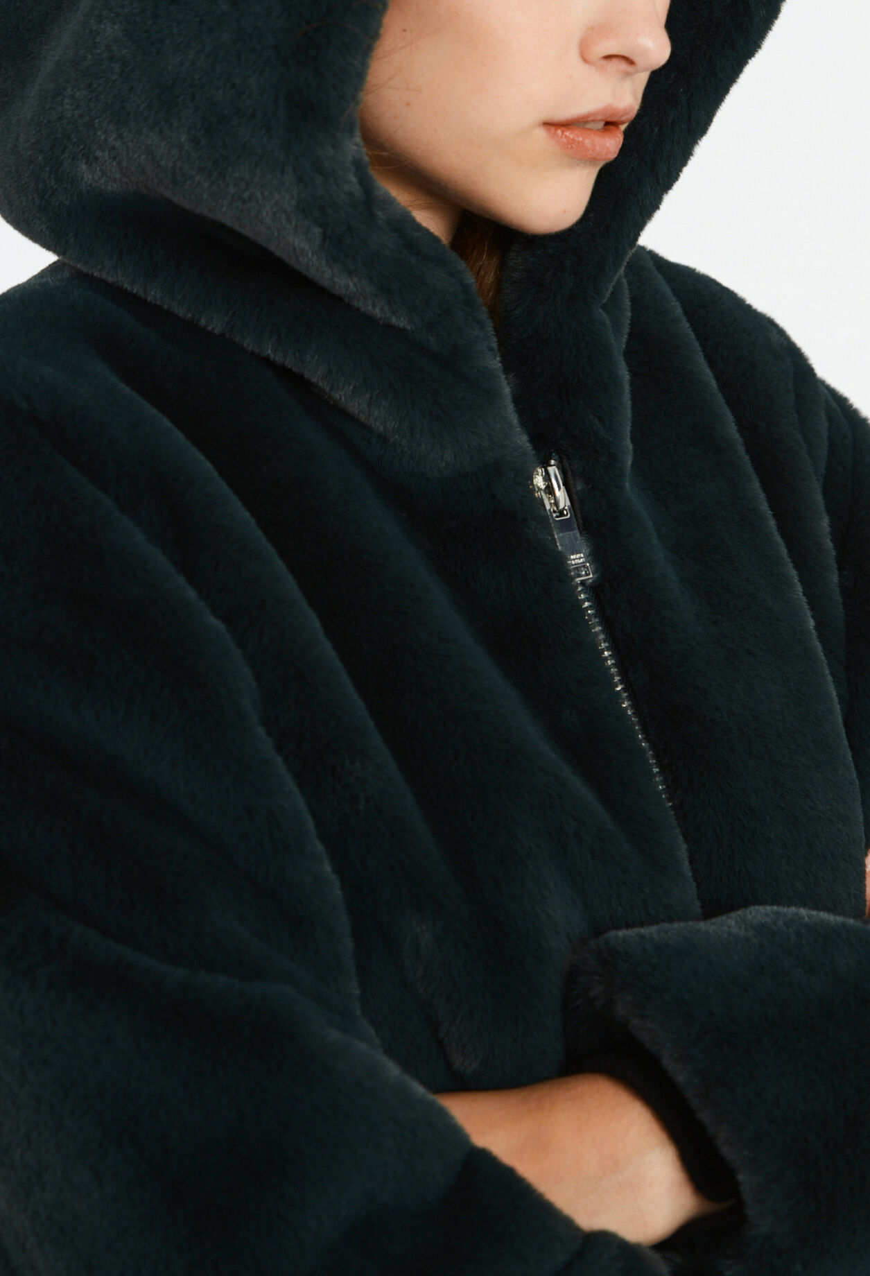 Blouson aus Pelzimitat