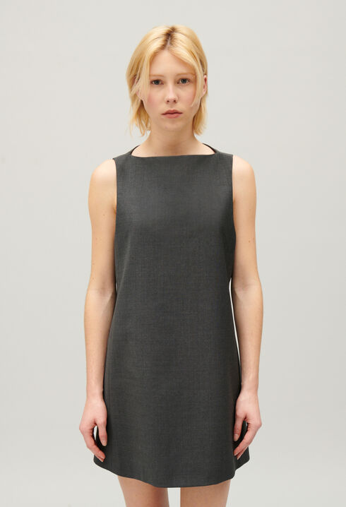 Kurzes Kleid grau meliert