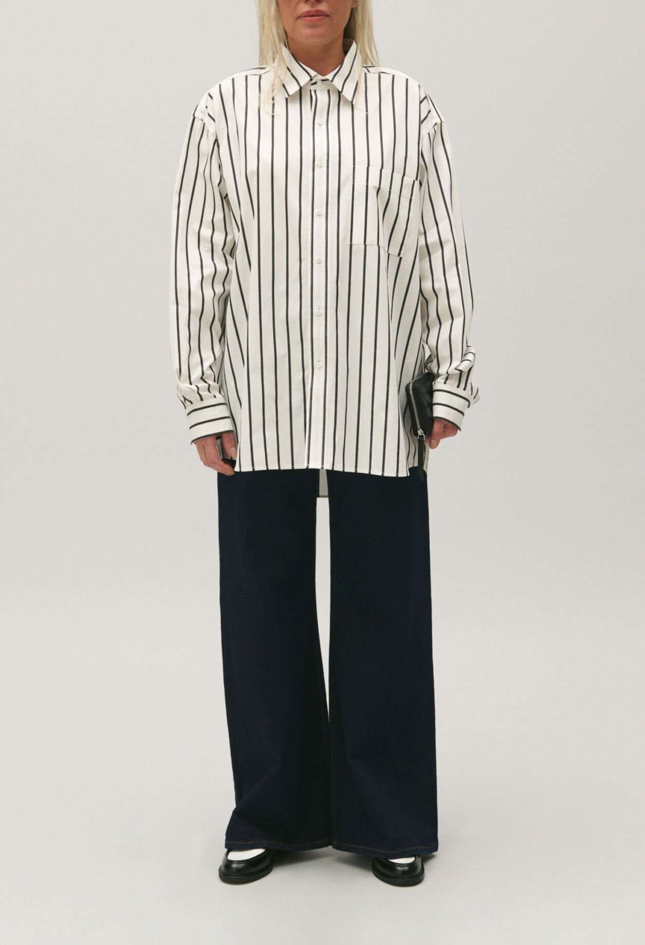 Gestreifte Oversize-Hemdbluse