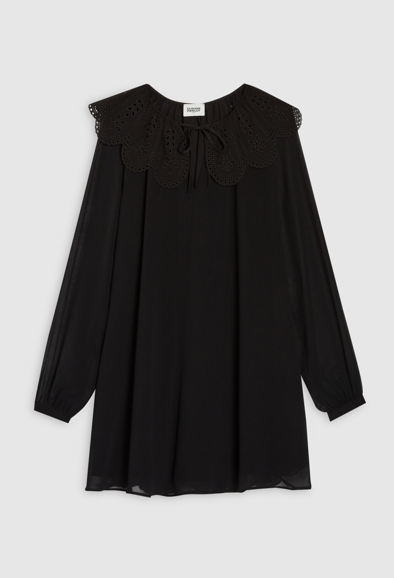 Kurzes Kleid Rifi breite Kragen