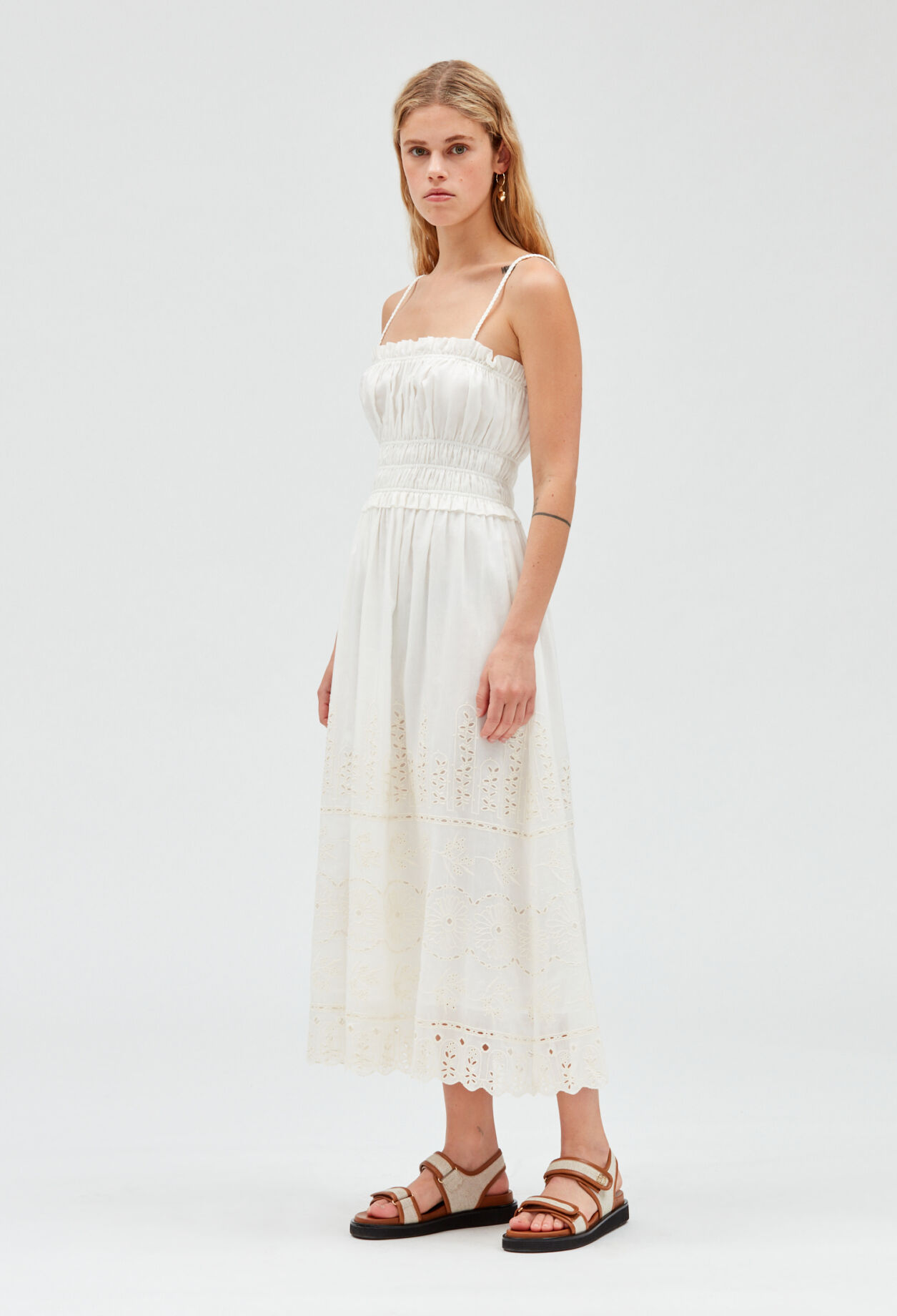 Midikleid, ecru