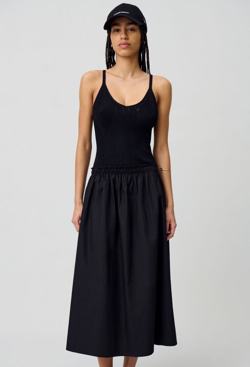 Midikleid mit Strickoberteil