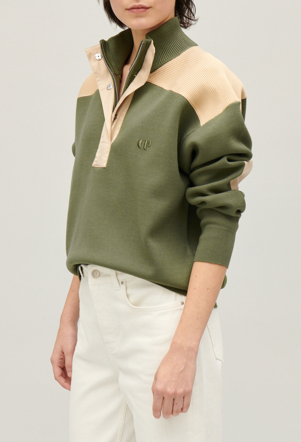 Minimum Sweatshirt mit Trucker-Kragen
