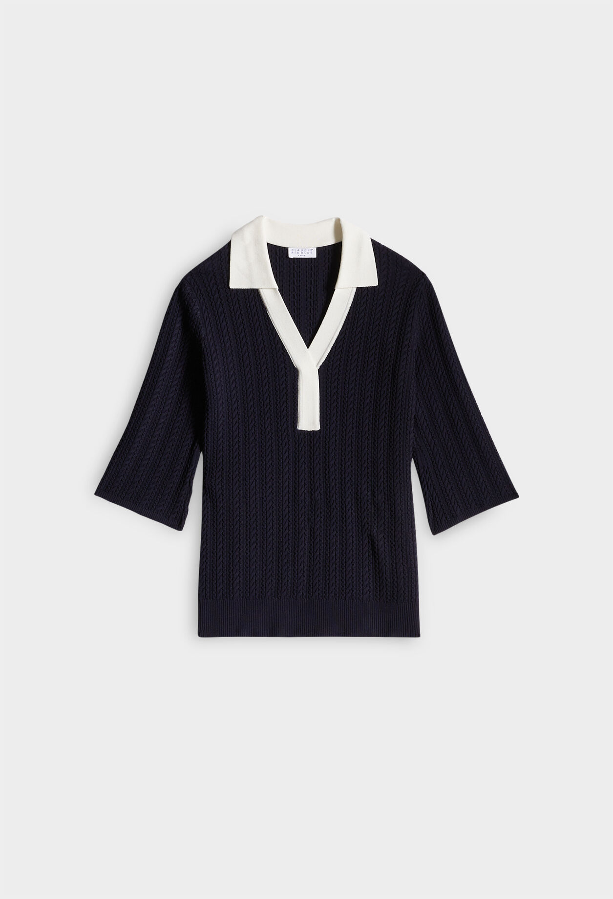 Kurzärmeliges Strickoberteil
