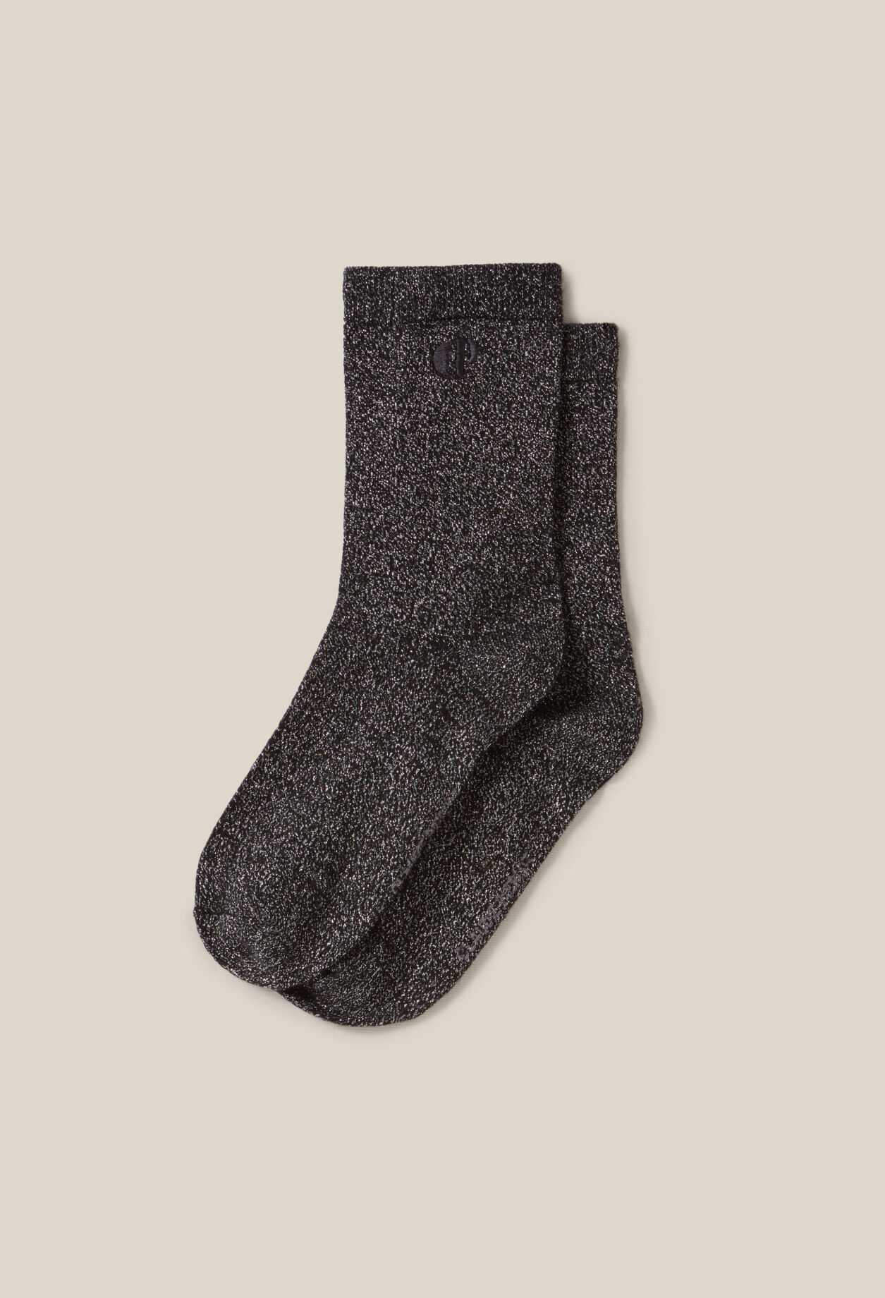 Schwarze Glitzersocken